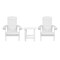 Flash Furniture White Adirondack Side Table and 2 Chair Set JJ-C14501-2-T14001-WH-GG - alternate 10